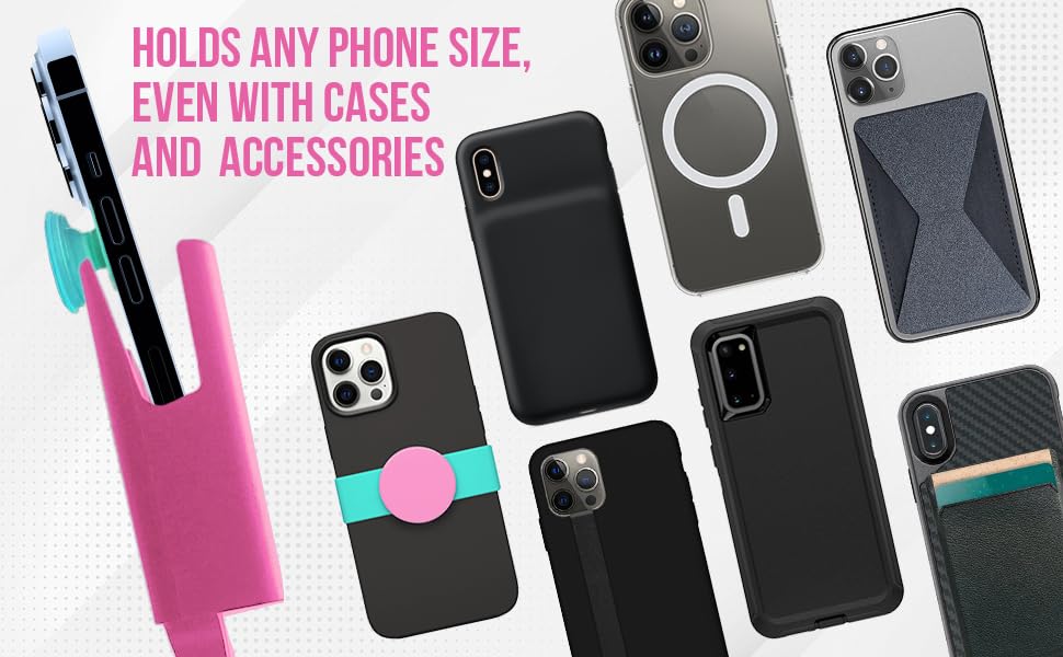 Pink Cup Holder Phone Mount For Car - Cupholder Phone Holder Fits Iphone, Android, Large Phones - Made In Usa - Universal Fit -